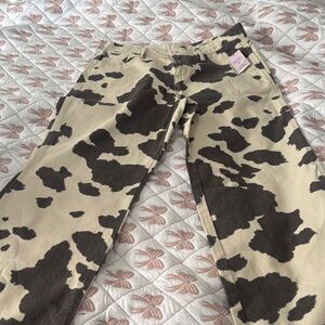 Wild Fable Cow Print Straight Leg Jeans